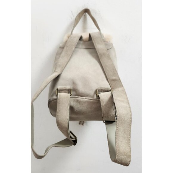 Women's UGG AUSTRALIA beige Suede Shearling Mini Backpack - Picture 8 of 14